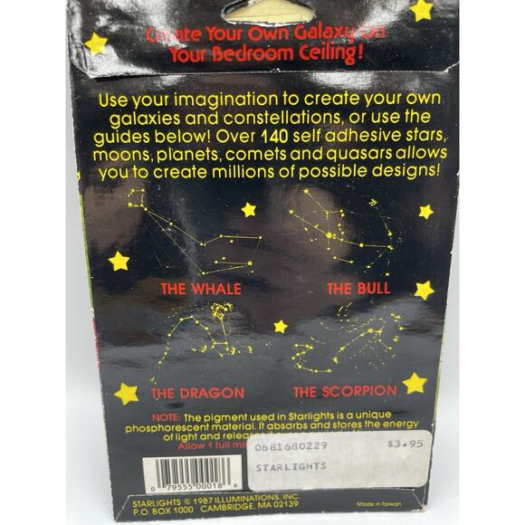 Vintage 1987 Starlights Glow-In-The-Dark Stars Moons Planets Comets and Quasars - Picture 4 of 5